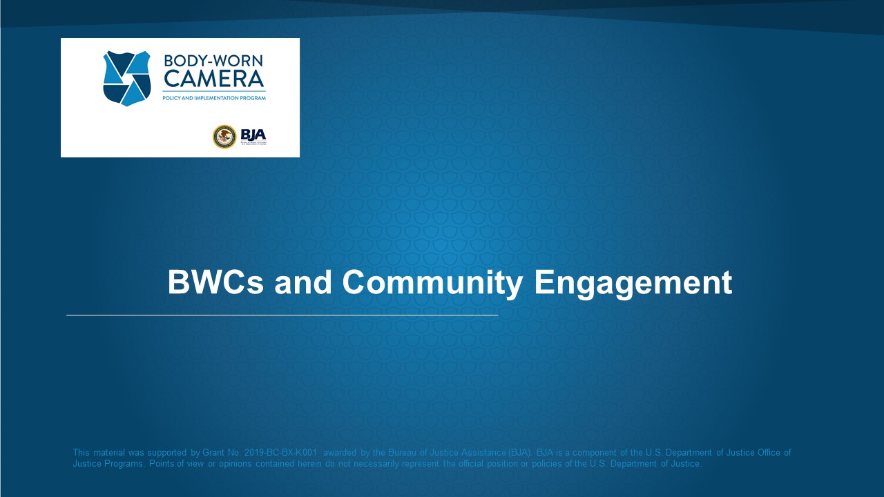 BWCs and Community Engagement