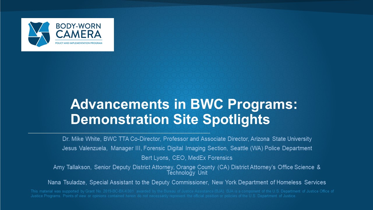 Advancements in BWC Programs