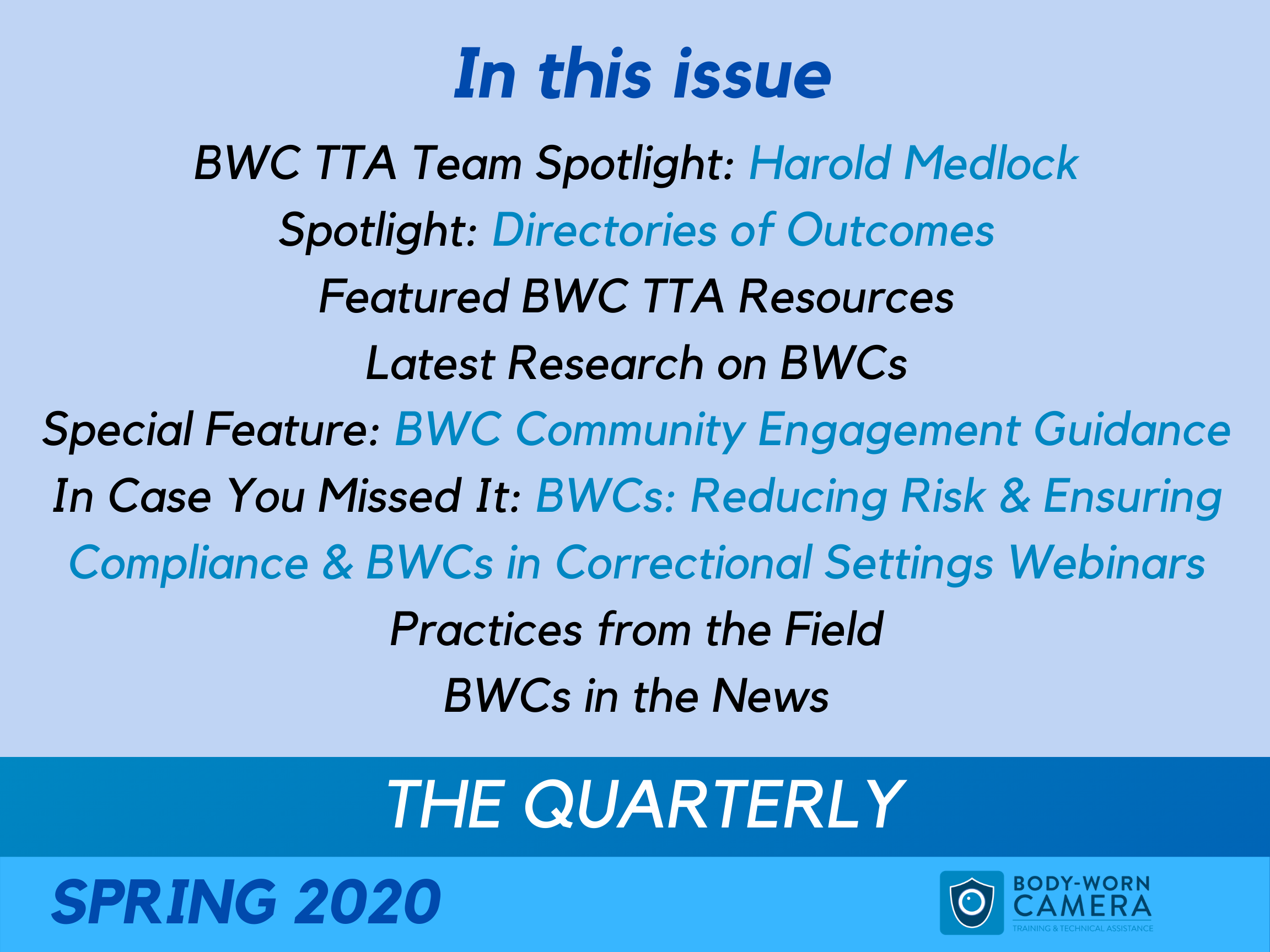 Spring 2020 Quarterly Newsletter